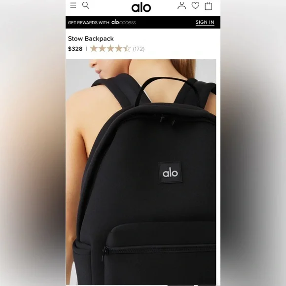 🎀SALE!🎀 Lowest price….. Today Only. ALO Yoga Stow Backpack - Black 🌺 - Picture 4 of 5